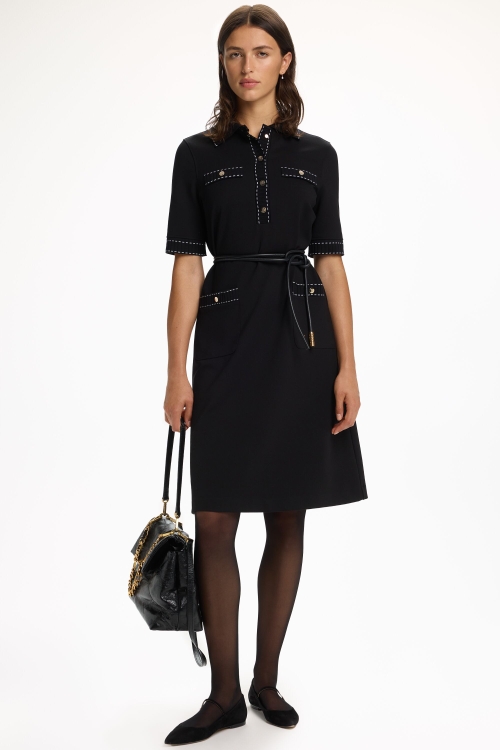 MILANO KNIT A-LINE DRESS WITH SNAPS