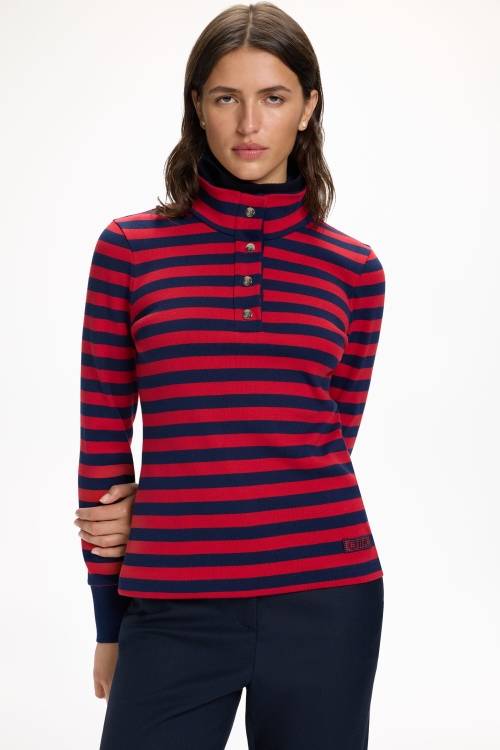 STRIPED JERSEY FITTED POLO SHIRT