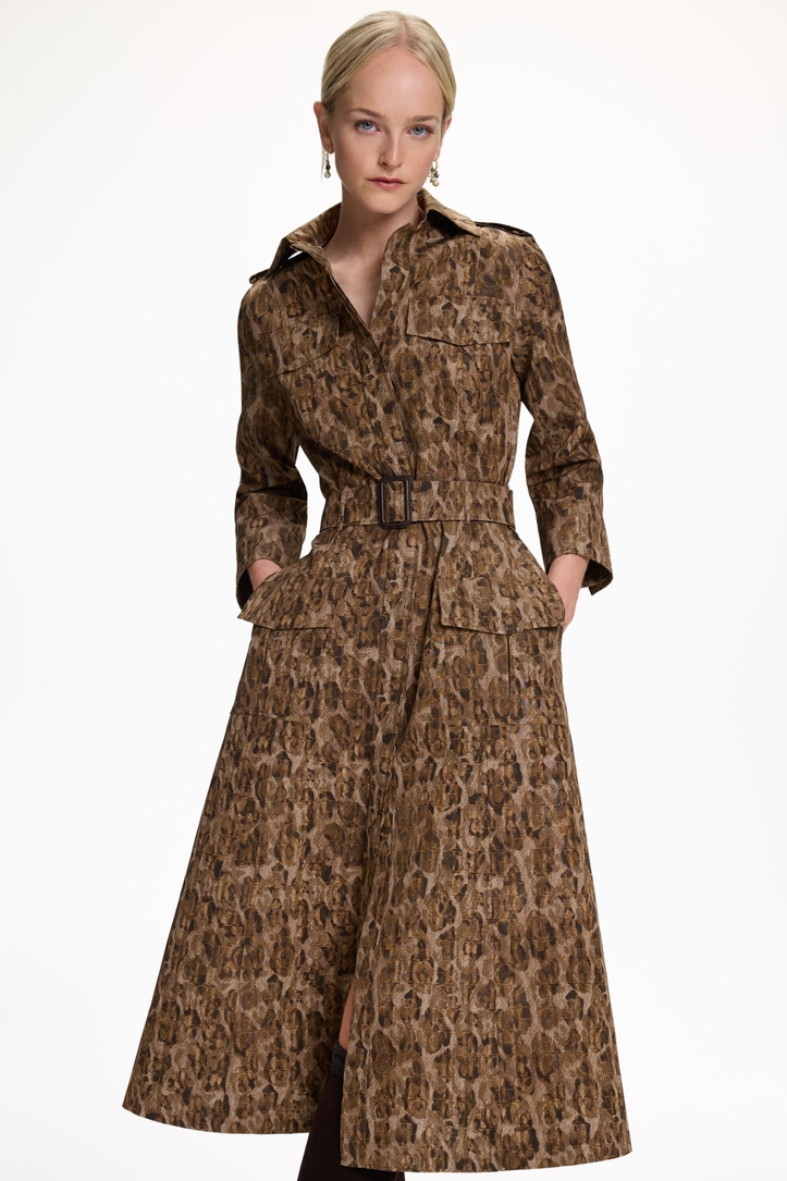 CHanimal Print Ottoman Shirt Dress