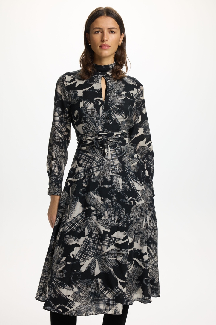 Vestido de Lana con Estampado