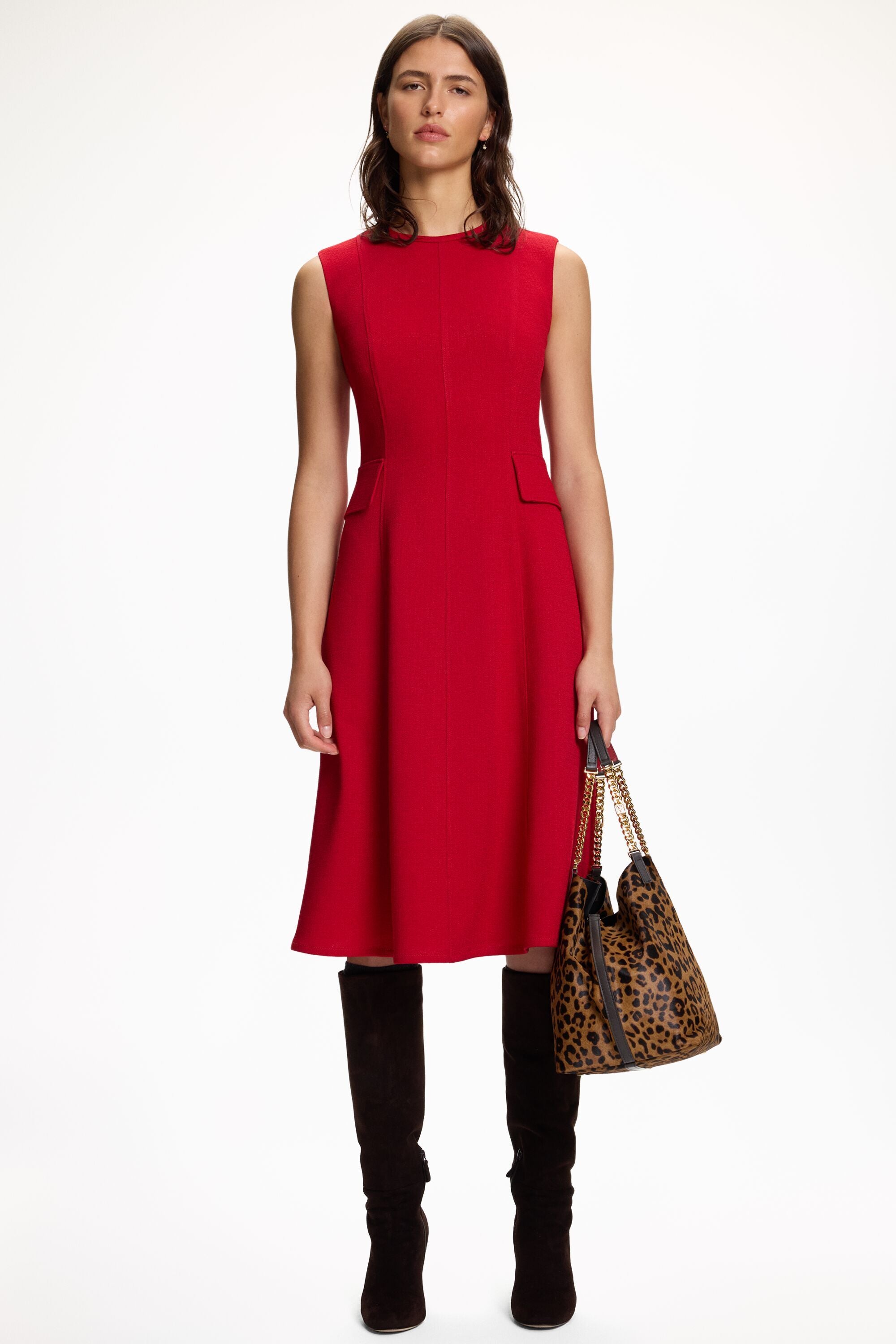 CH Carolina Herrera シルクシフォンシャツドレス 赤 Dresses CH Carolina Herrera シルクシフォンシャツドレス 赤 Dresses