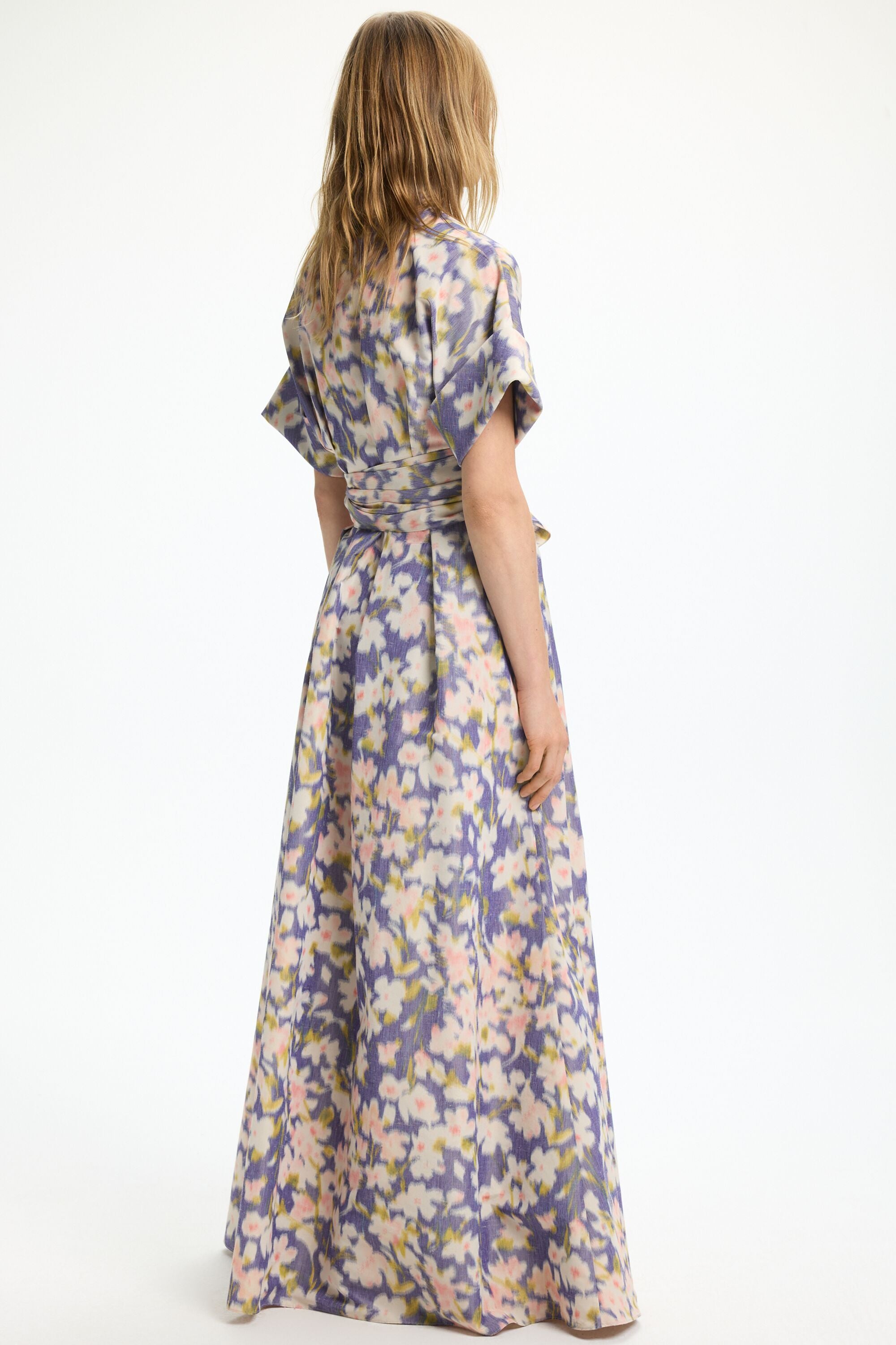 Floral Chiné Long Shirt Dress multicolor - CH Carolina