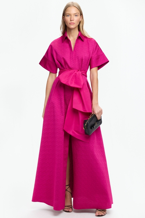 JASMINE BROCADE LONG SHIRT DRESS