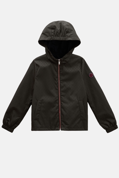 NYLON WINDBREAKER JACKET WITH CH JACQUARD