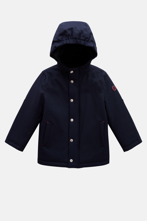 QUILTED TEXTURED NYLON DOWN COAT