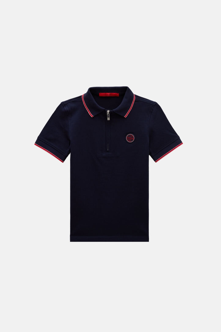 Piqué Half-Zip Polo Shirt