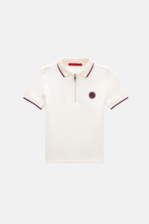 PIQUÉ HALF-ZIP POLO SHIRT