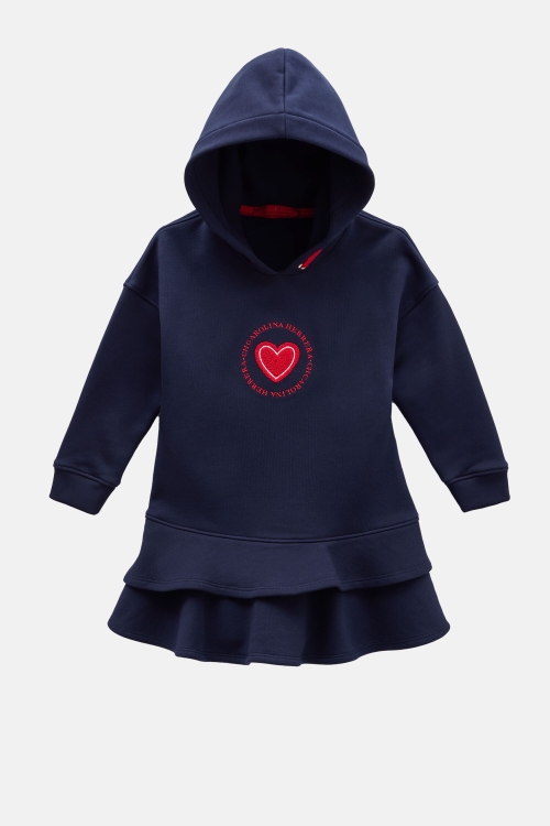 SWEATSHIRT DRESS WITH HEART