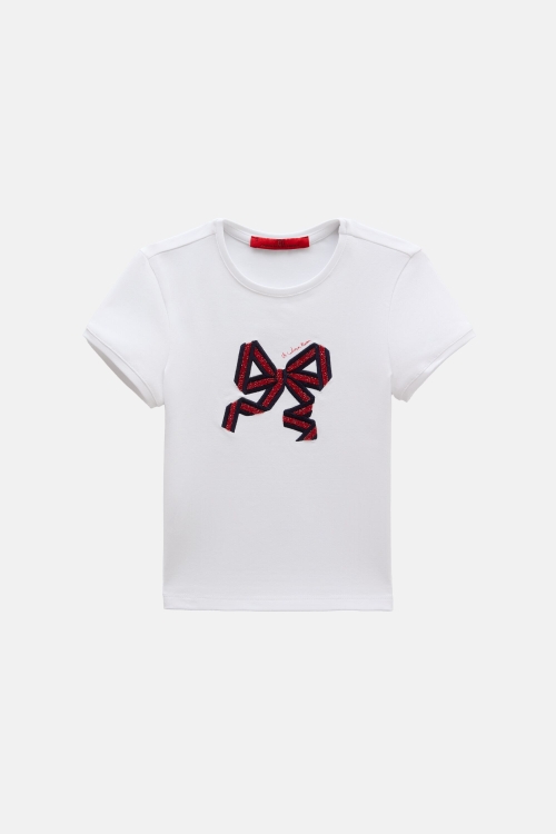 BOW-DETAILED T-SHIRT