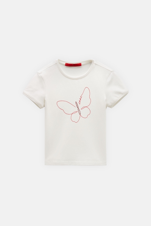 T-SHIRT WITH BUTTERFLY