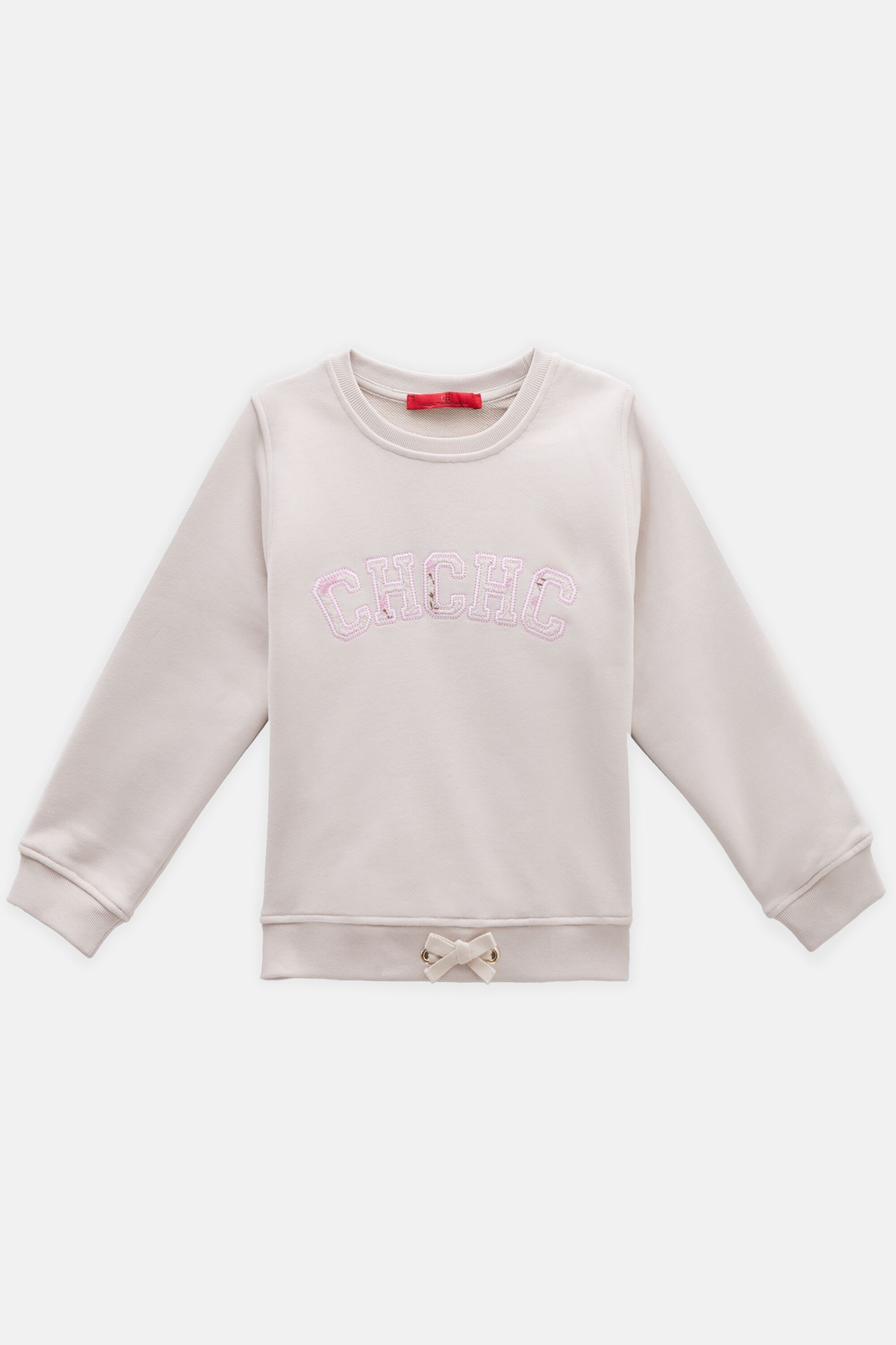 Fleece Sweatshirt with Embroidery