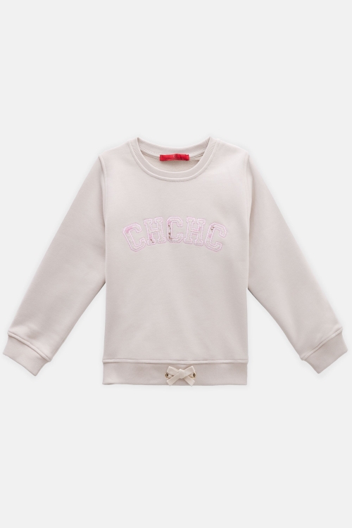 FLEECE SWEATSHIRT WITH EMBROIDERY