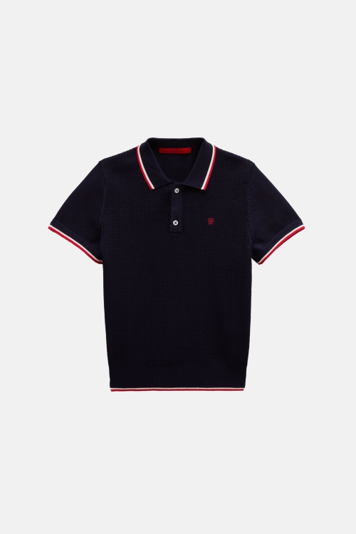TEXTURED KNIT POLO SHIRT