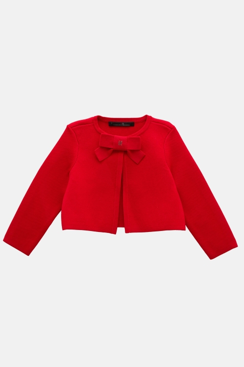 KNIT JACKET WITH BOW