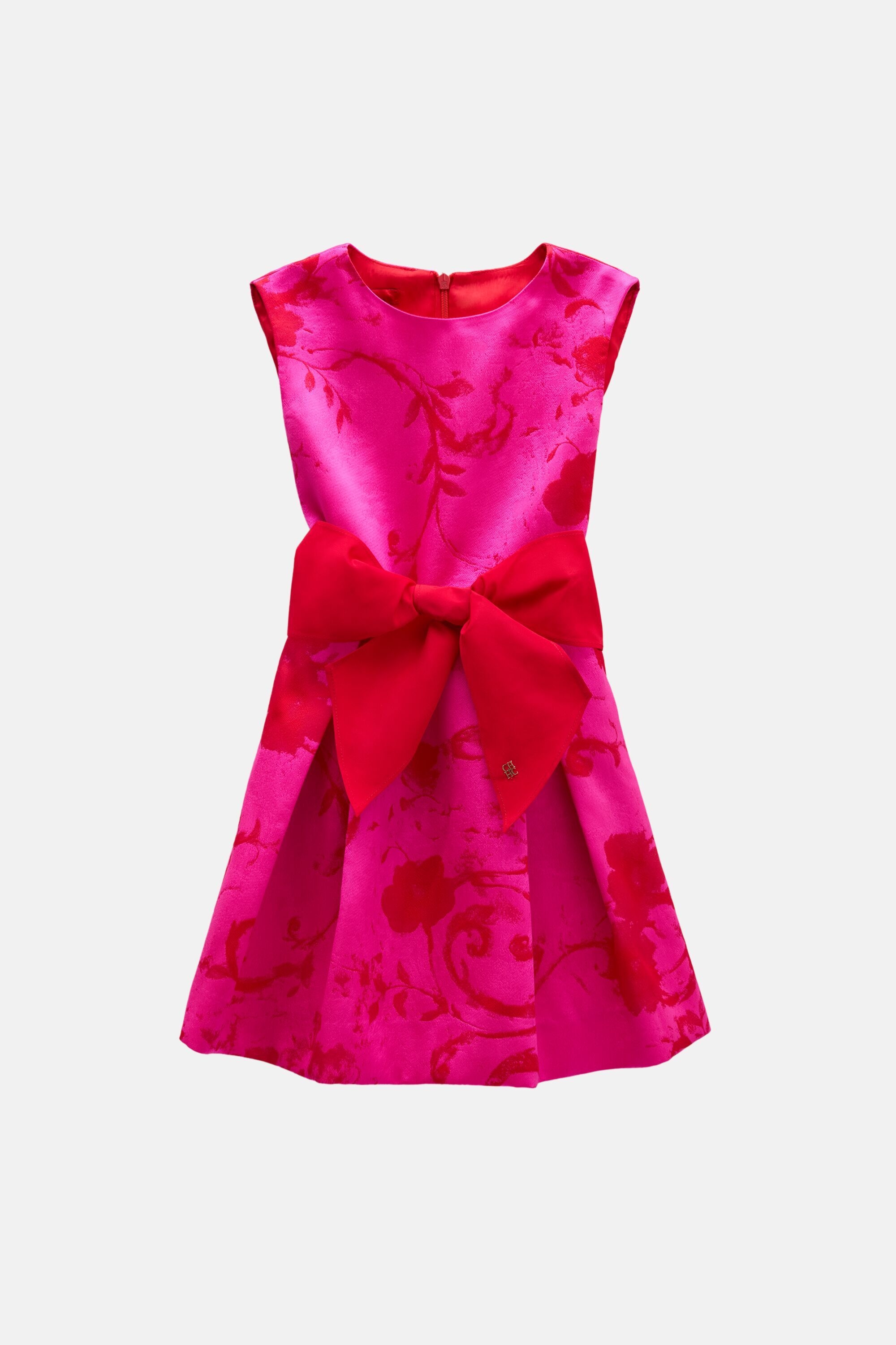 Brocade Dress with Belt