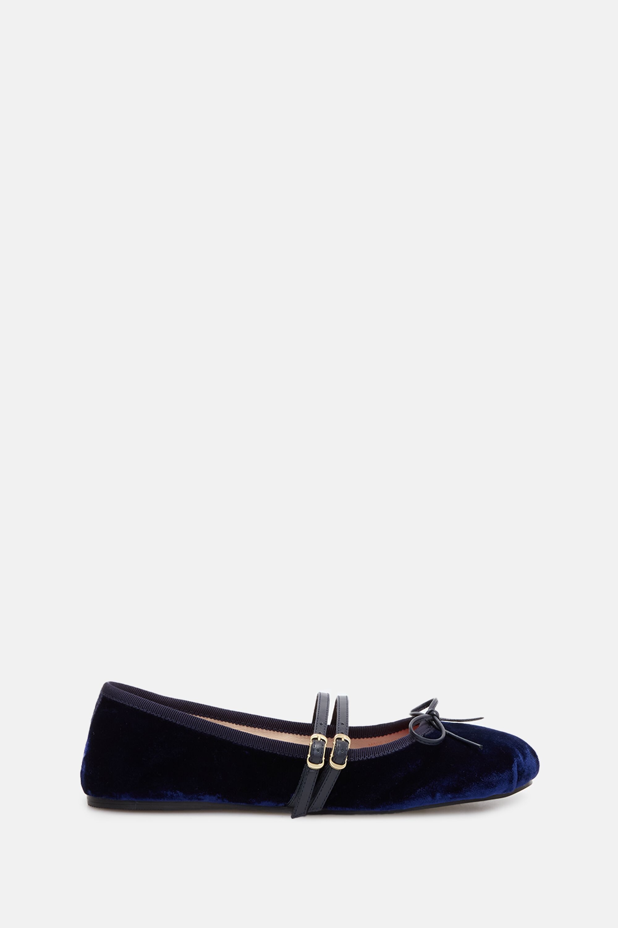 Velvet Mary Jane Ballet Flats