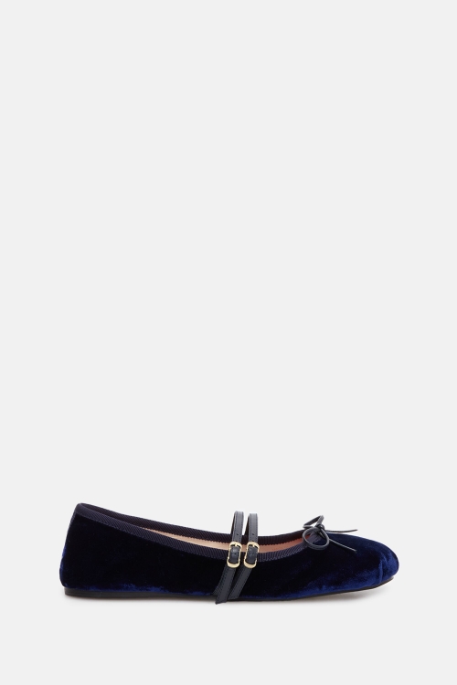 VELVET MARY JANE BALLET FLATS
