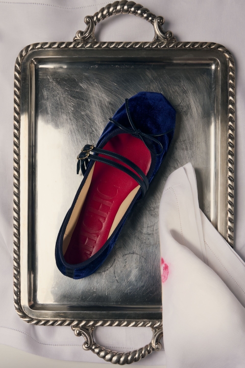 VELVET MARY JANE BALLET FLATS
