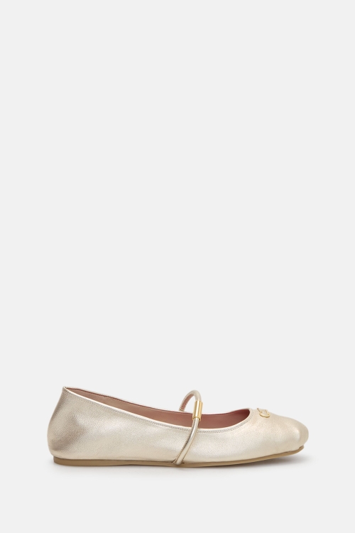 INITIALS INSIGNIA SOFT LEATHER MARY JANE BALLET FLATS