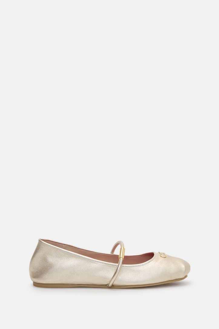 Initials Insignia Soft Leather Mary Jane Ballet Flats
