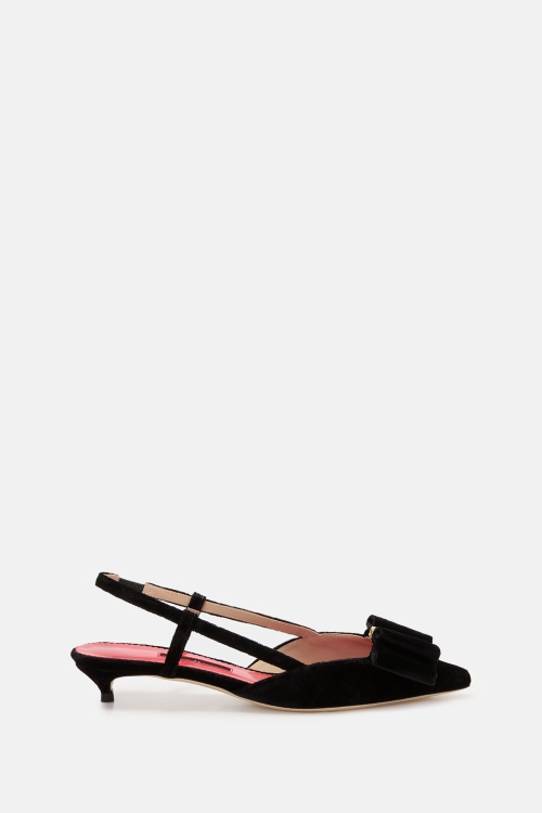 LACITO INSIGNIA 25 VELVET SLINGBACK PUMPS