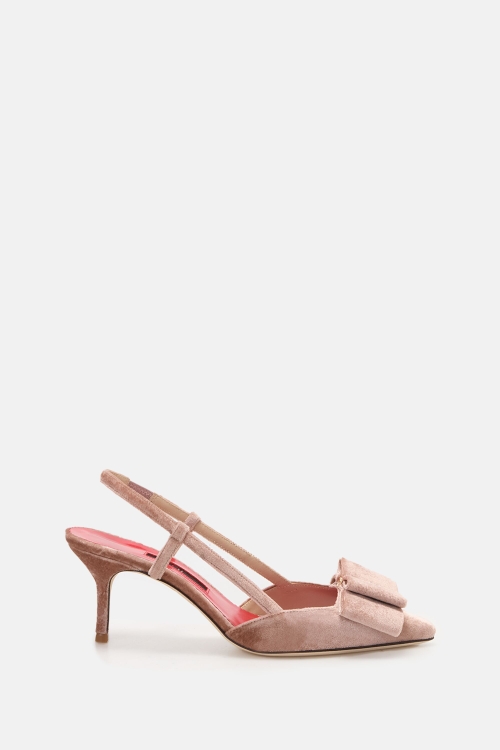 LACITO INSIGNIA 65 VELVET SLINGBACK PUMPS