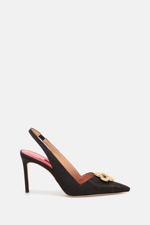 ROYAL 80 SLINGBACK PUMPS WITH ROSETTA INSIGNIA