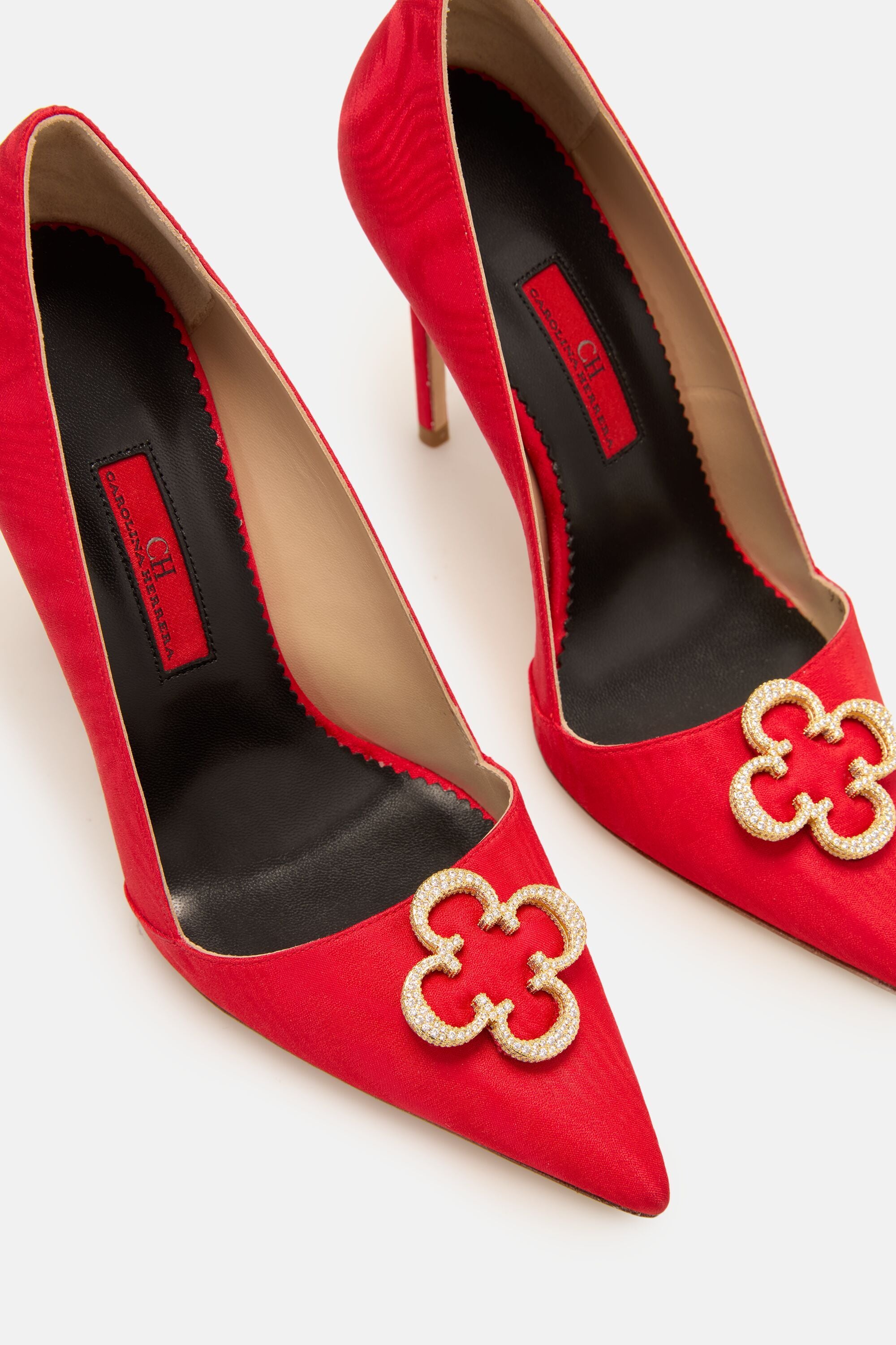 Royal 100 Pumps with Rosetta Insignia red - CH Carolina Herrera