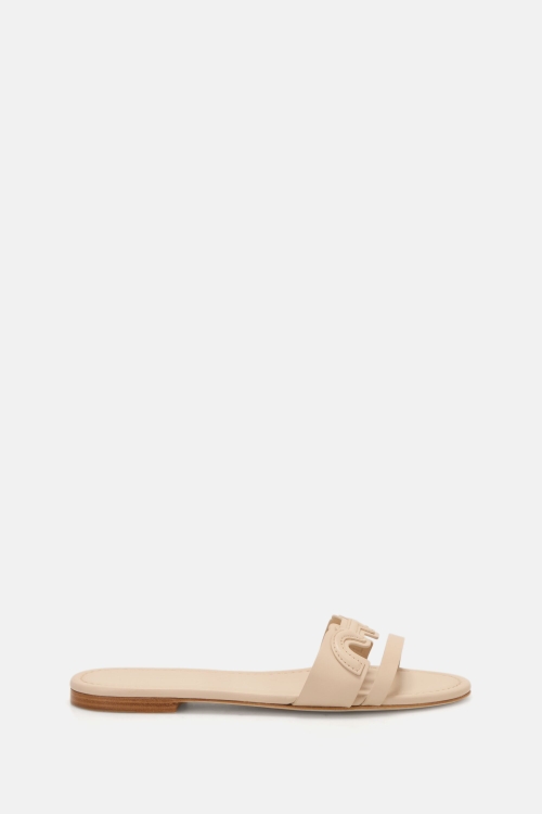 DOMA INSIGNIA LEATHER SLIDES