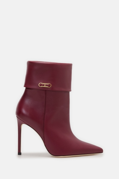 Initials Insignia Soft 100 Leather Ankle Boots - BURGUNDY