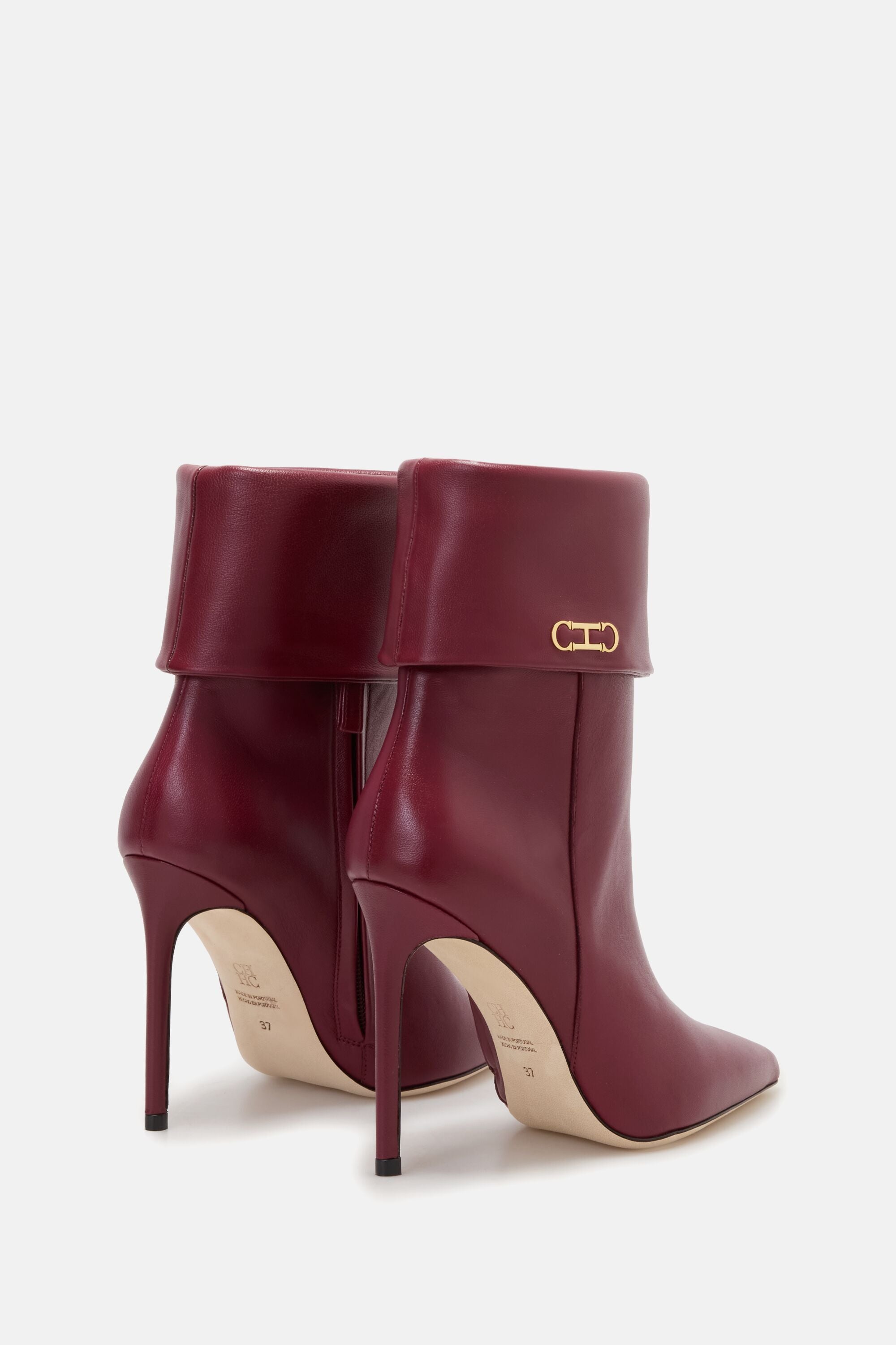 Initials Insignia Soft 100 Leather Ankle Boots burgundy - CH