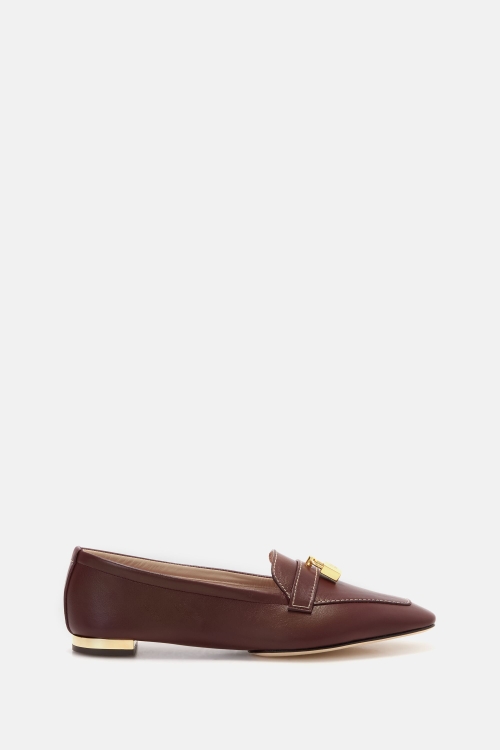 MATRYOSHKA LOCKED LEATHER FLATS