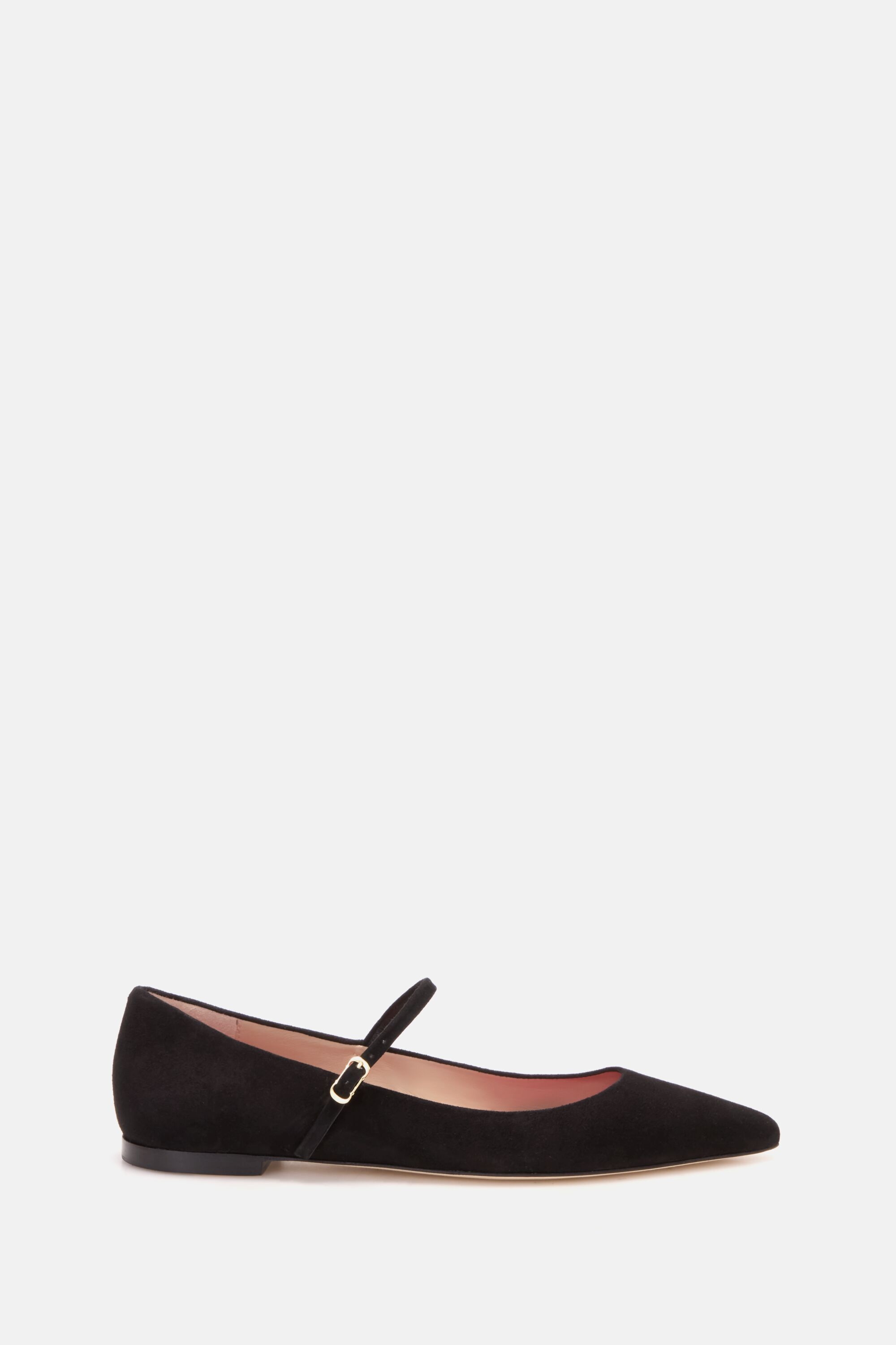 Suede Mary Jane Flats