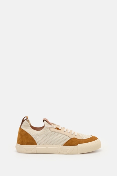 Doma Insignia Knit and Suede Bamba Sneakers - BEIGE