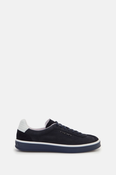 Leather Sneakers with CH Plaque - NAVY