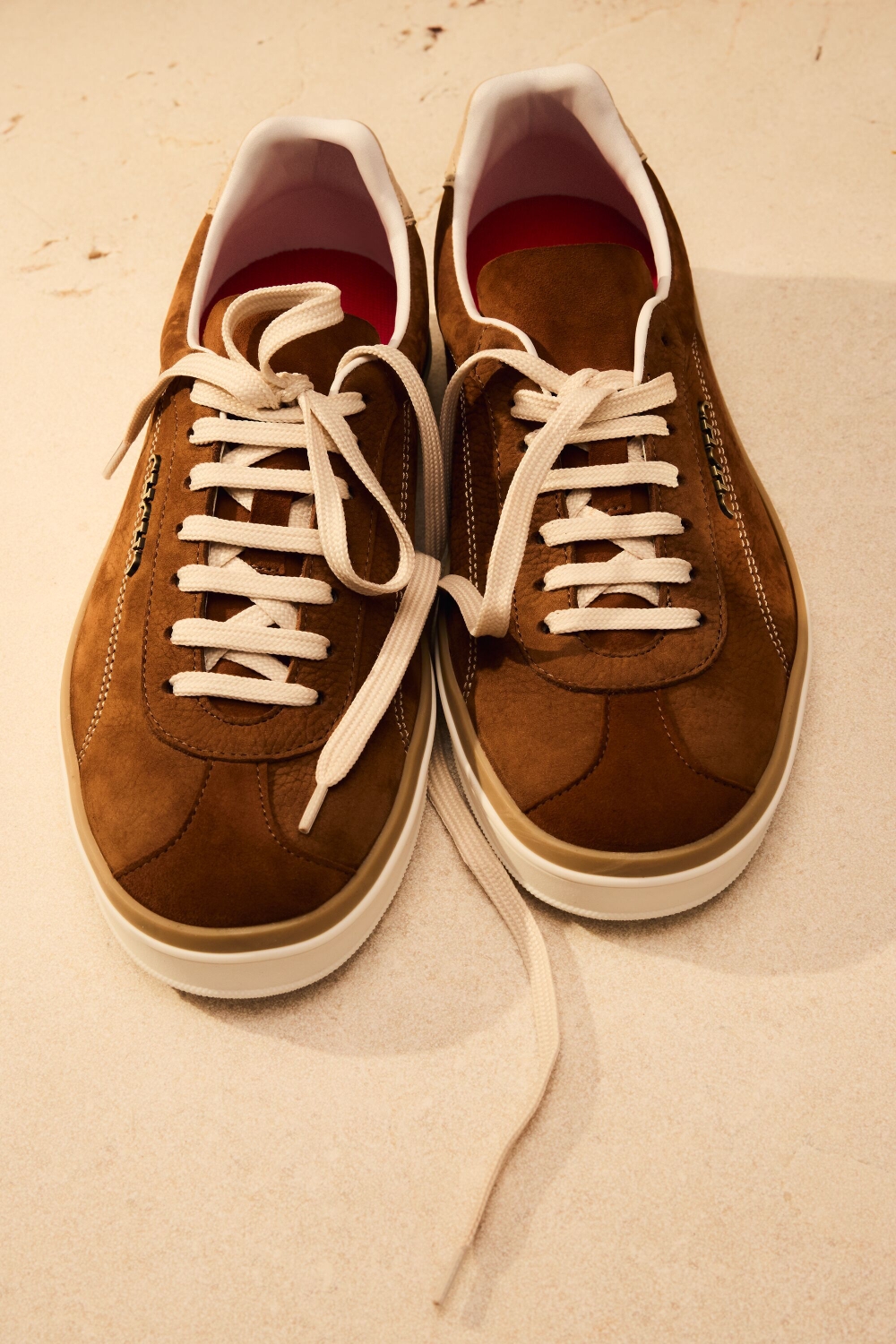 LEATHER SNEAKERS WITH CH PLAQUE
