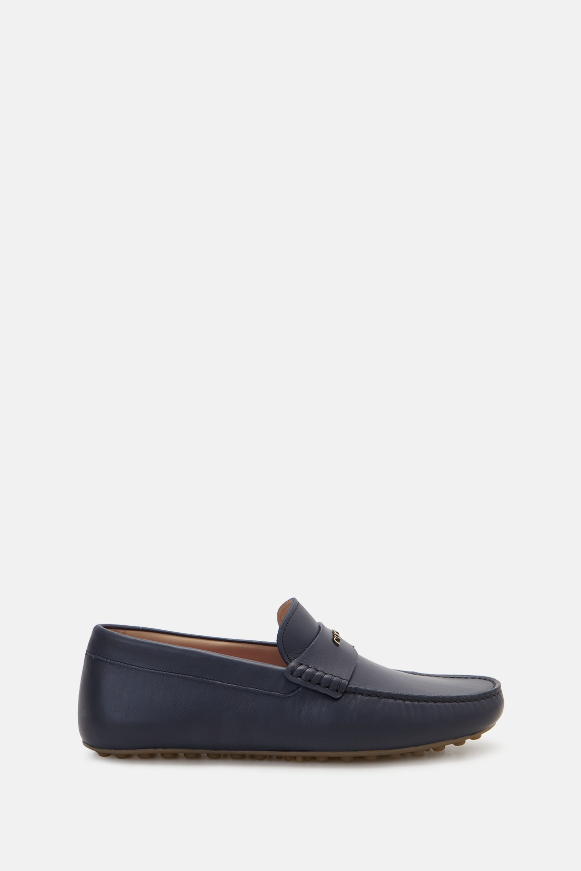 Leather Loafers - NAVY