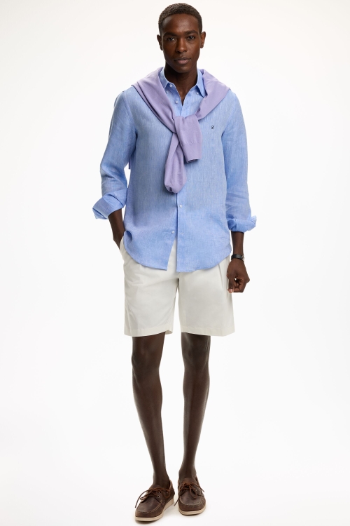 STRETCH-MICRO TWILL REGULAR FIT BERMUDA SHORTS