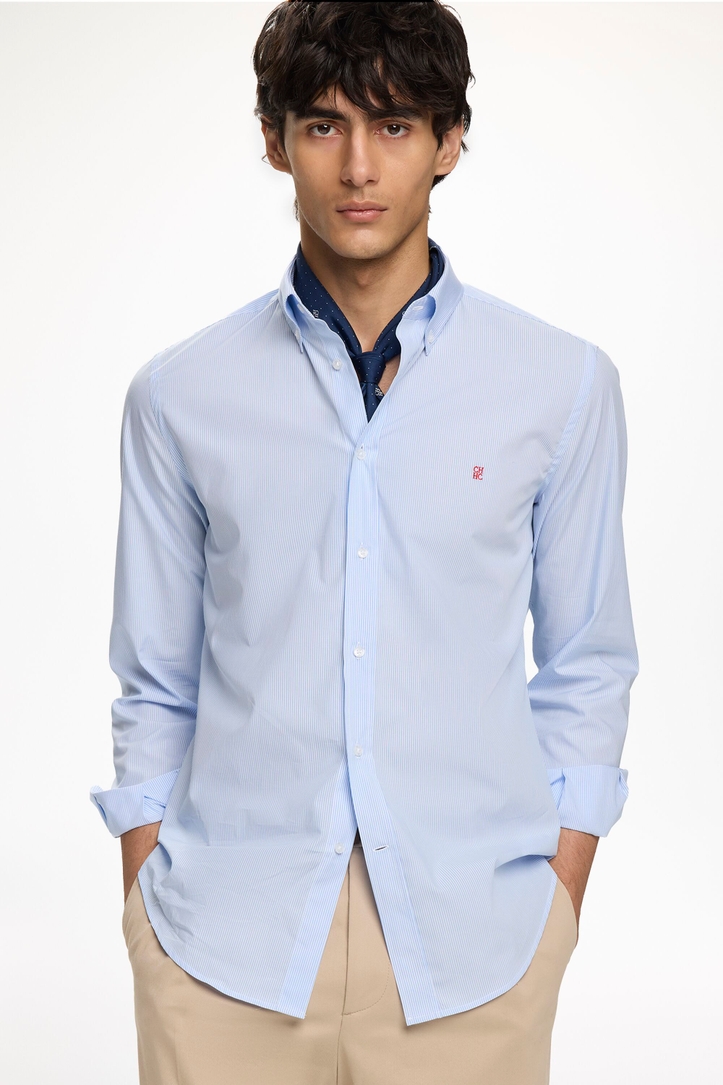 Needle Striped Poplin Shirt