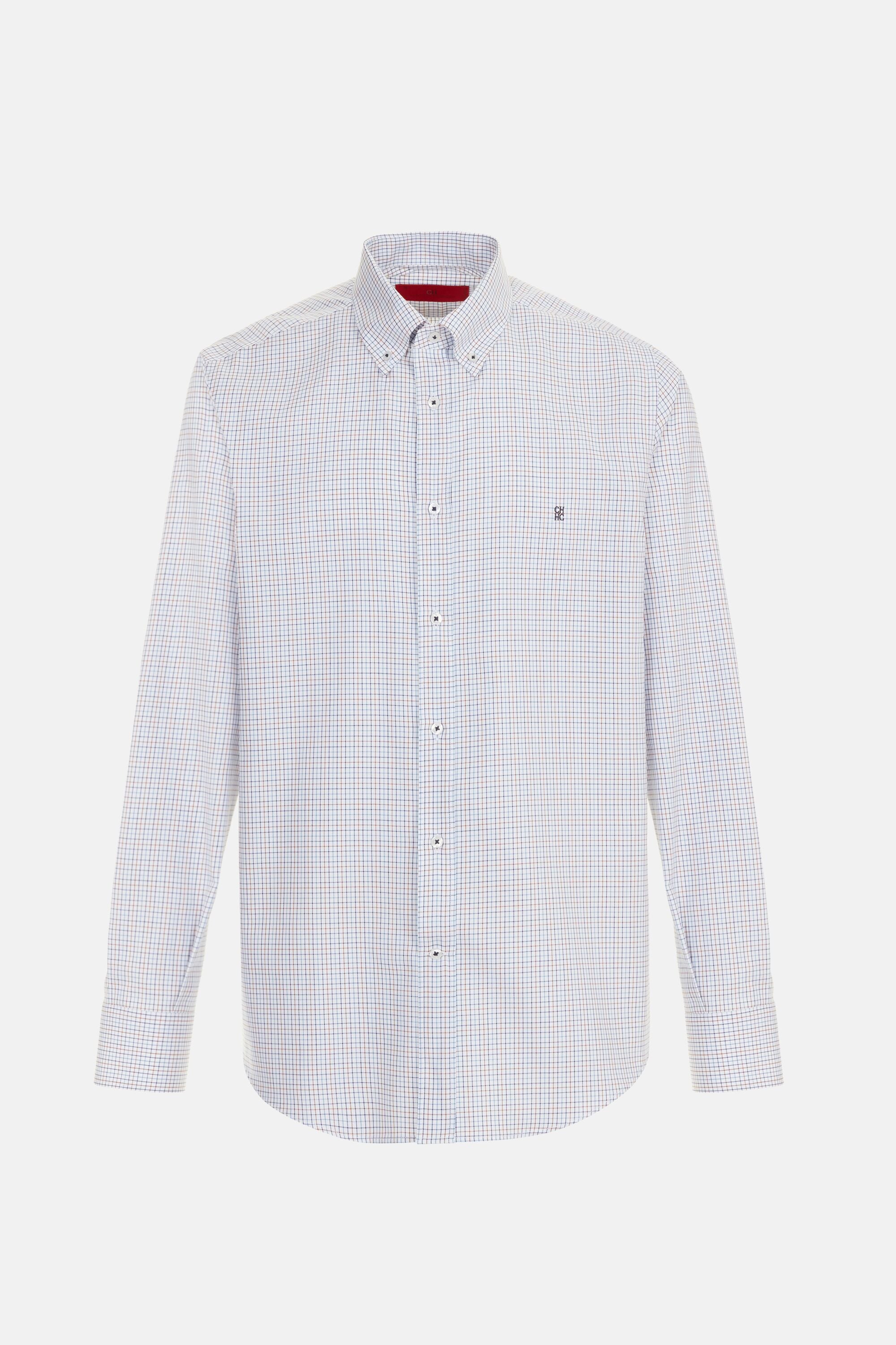 Checkered Twill Shirt white/multicolor - CH Carolina Herrera France Checkered Twill Shirt white/multicolor - CH Carolina Herrera France
