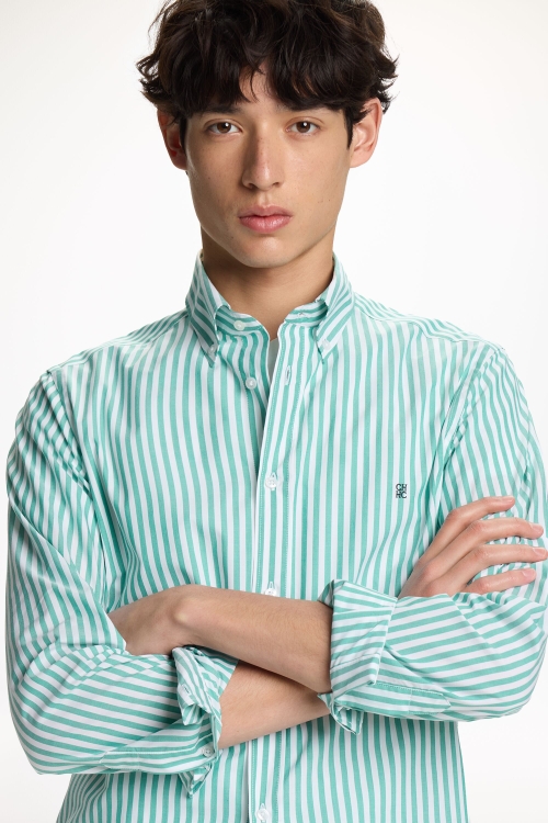 CAMISA DE POPELÍN DE RAYA CANDELA