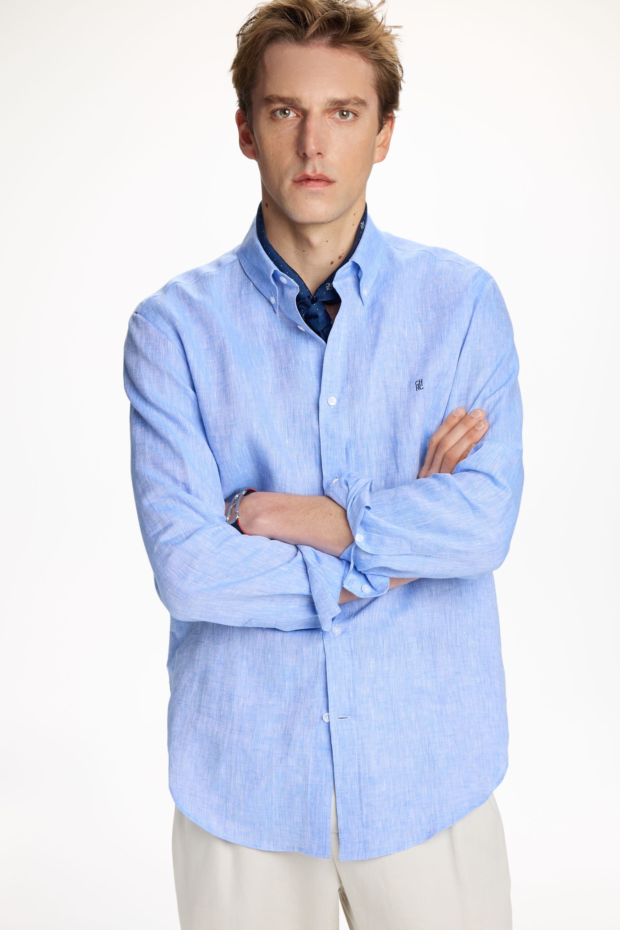Linen Shirt sky blue - CH Carolina Herrera United States Linen Shirt sky blue - CH Carolina Herrera United States