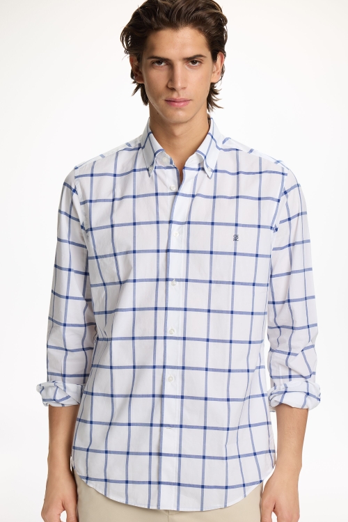 CAMISA DE POPELÍN DE CUADRO VENTANA