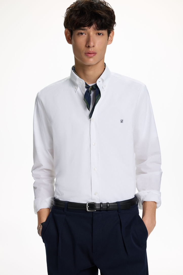 Poplin Shirt with Grosgrain