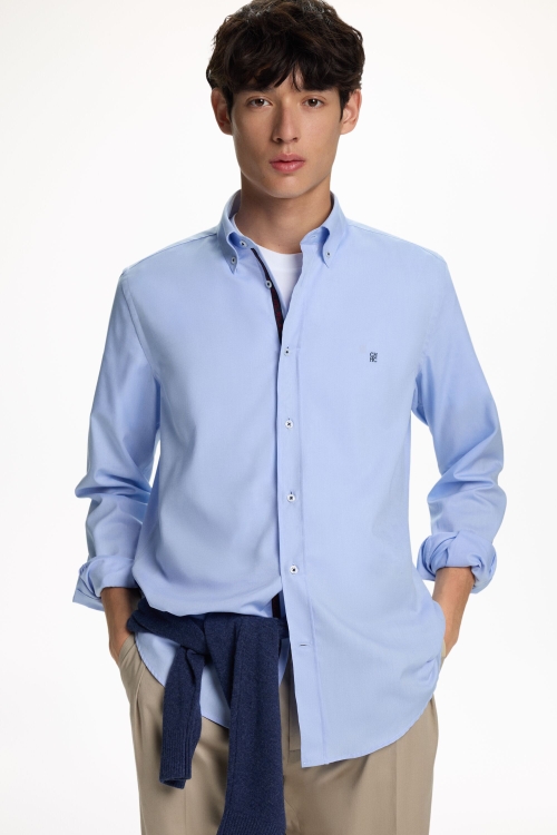 OXFORD SHIRT WITH GROSGRAIN