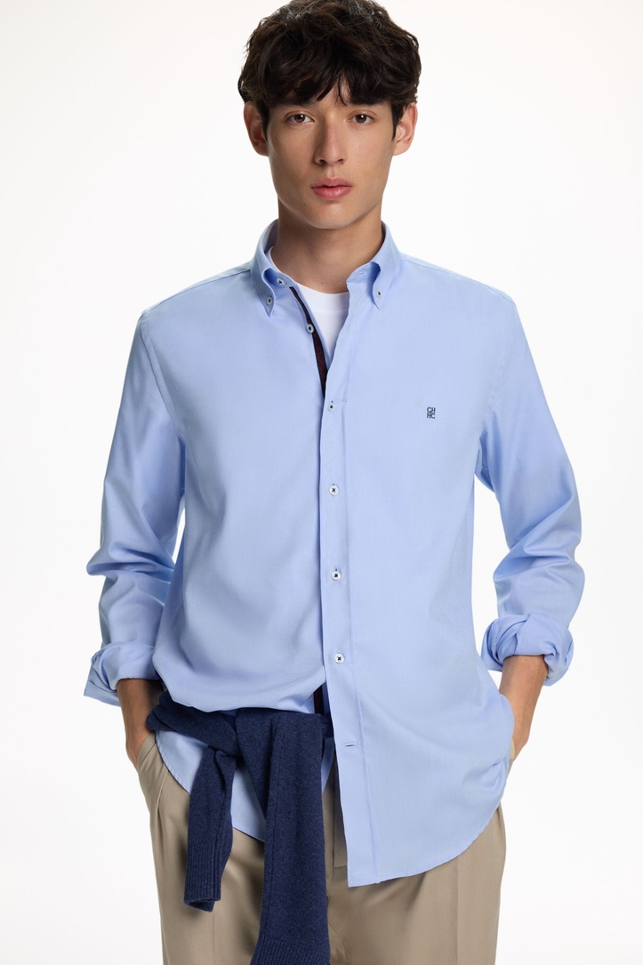 Camisa de Oxford con Grosgrain
