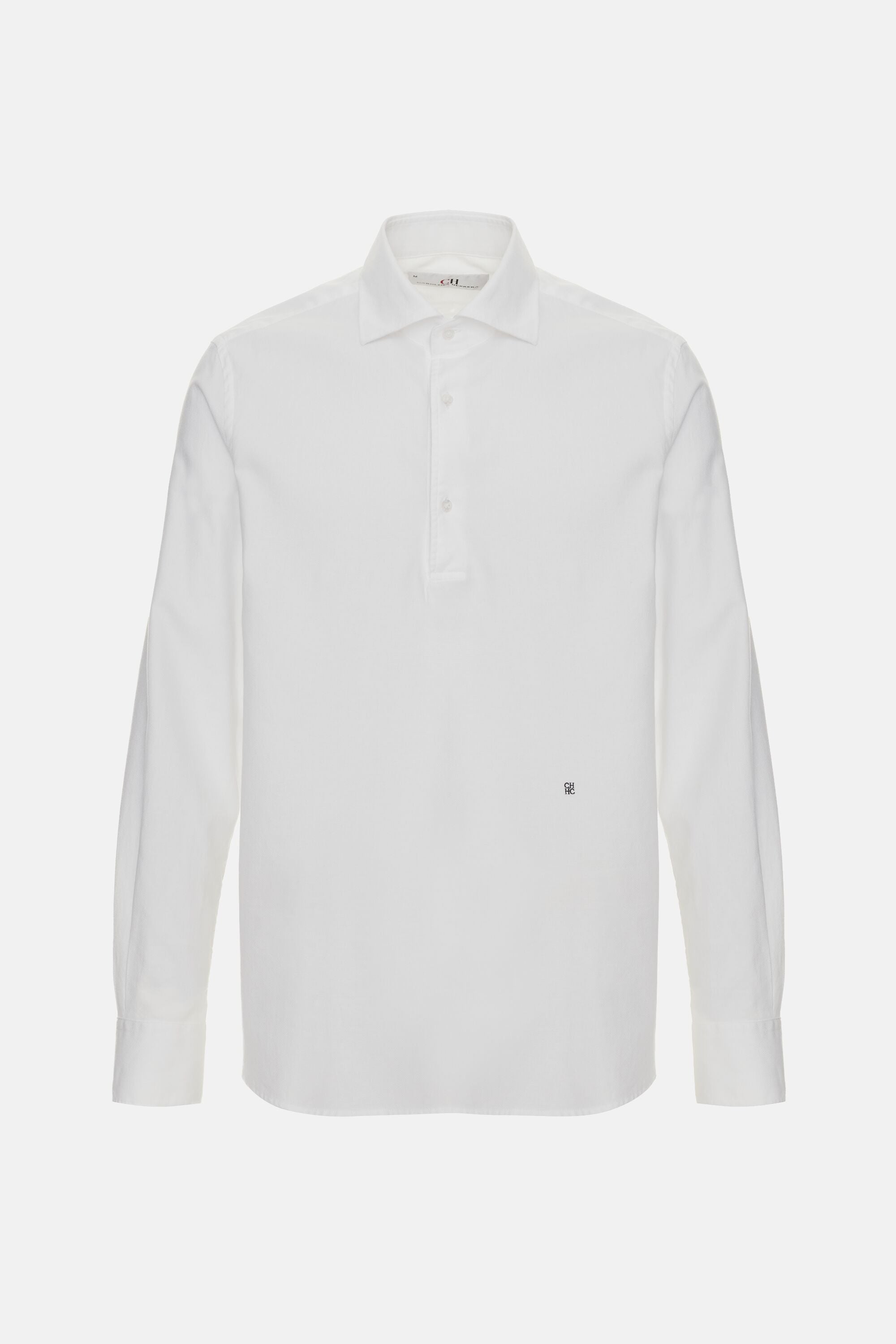 Textured Half-Placket Shirt white - CH Carolina Herrera France