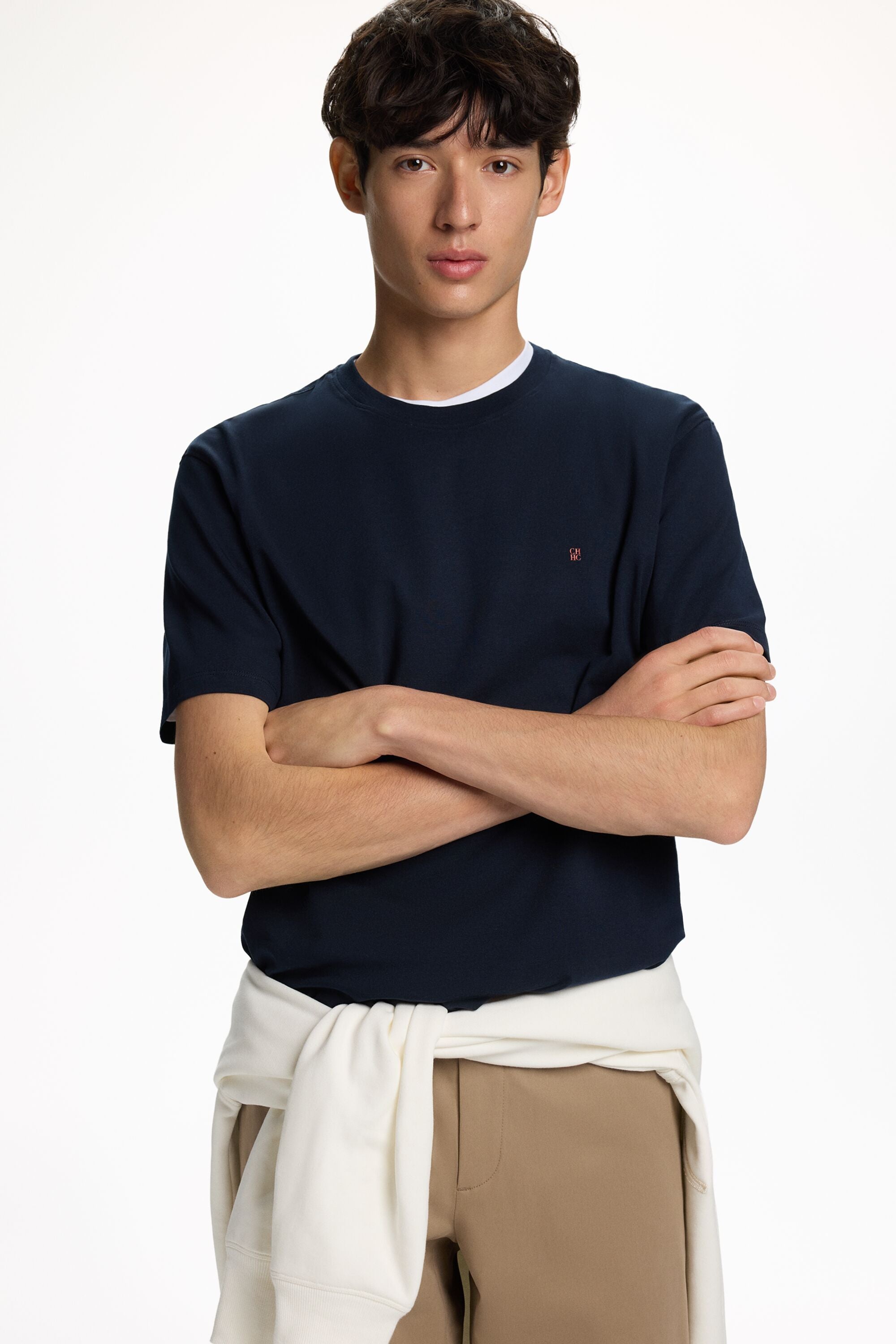 Stretch-Cotton T-shirt navy - CH Carolina Herrera United States
