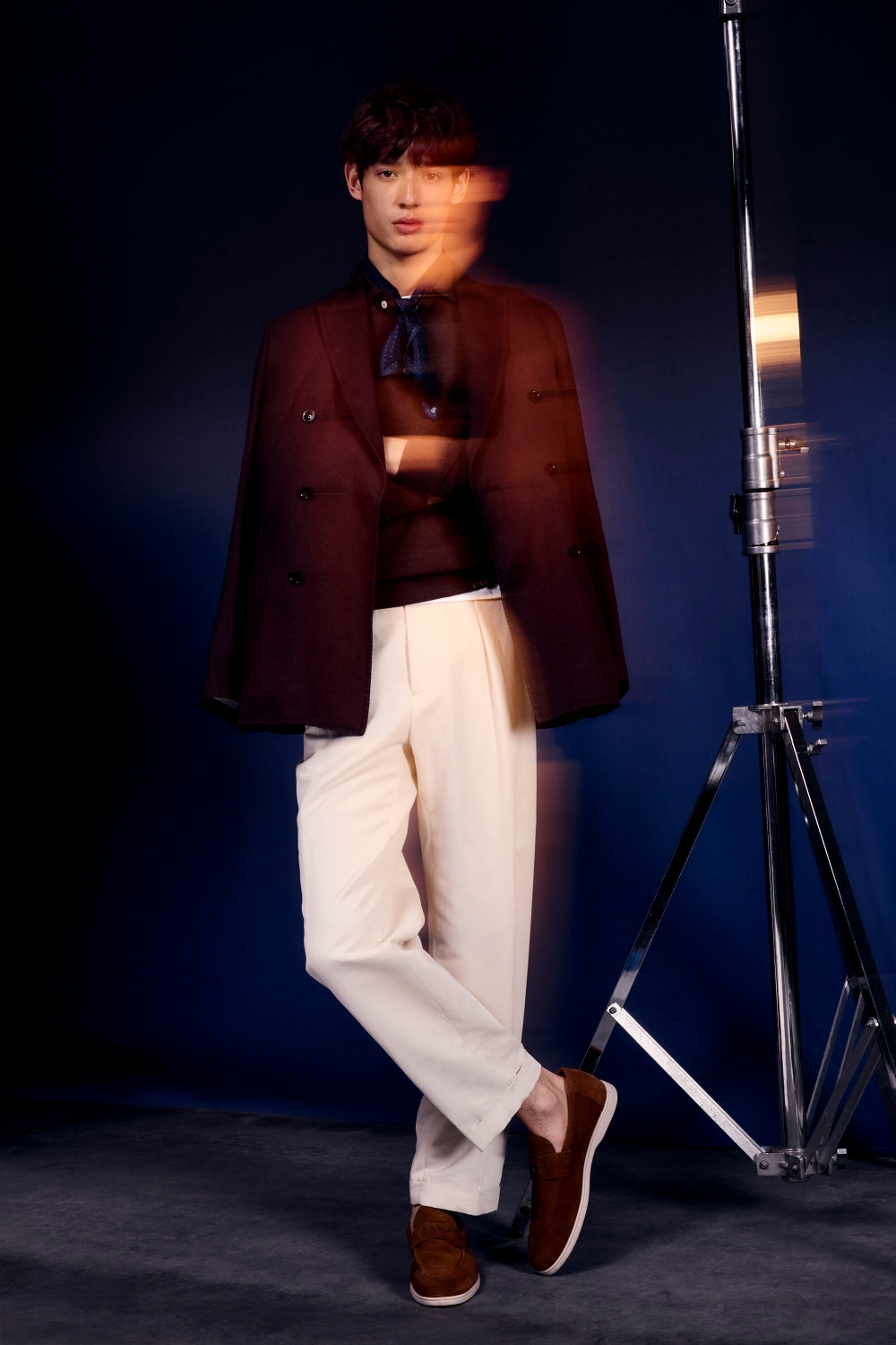 WOOL TWILL DOUBLE-BREASTED CLASSIC FIT SUIT JACKET