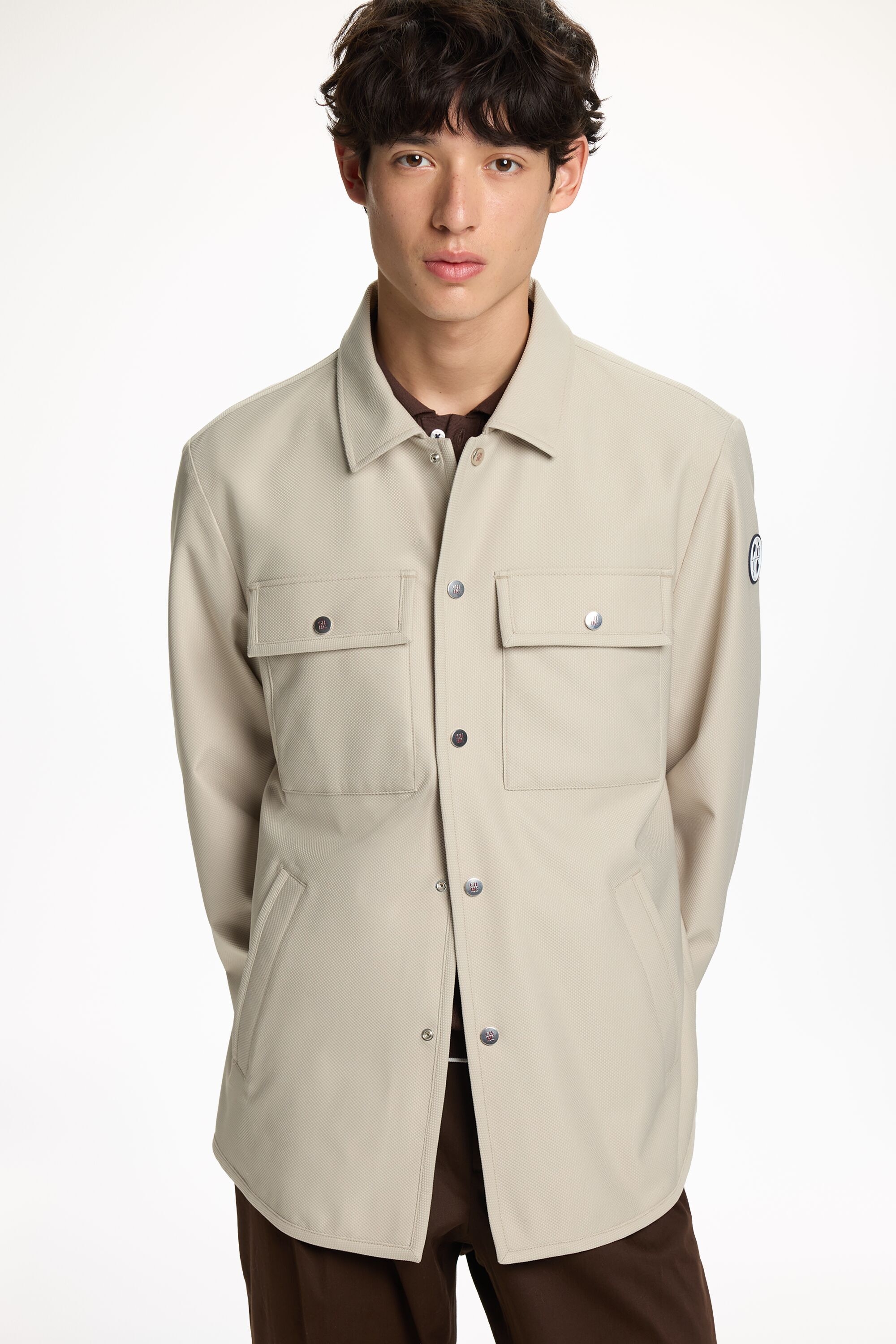 Textured Technical Nylon Overshirt